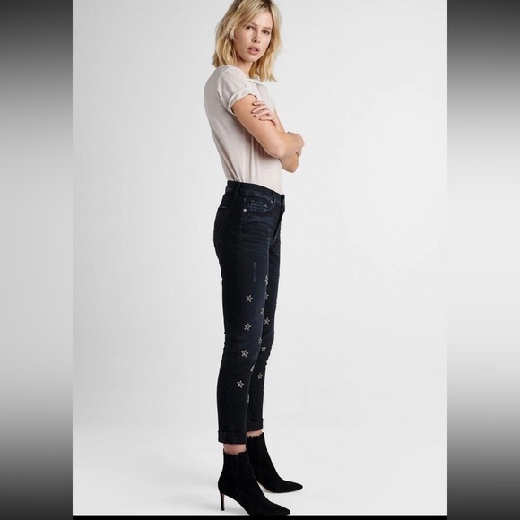 HUDSON Riley Crop Embroidered Star Jeans NWT Size 27 $285 - Picture 6 of 11